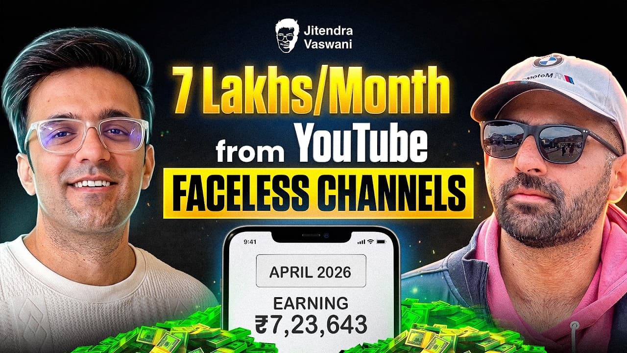 How He Built 5 Faceless YouTube Channels & Makes Upto $7K/Month | Kushagra Kalra