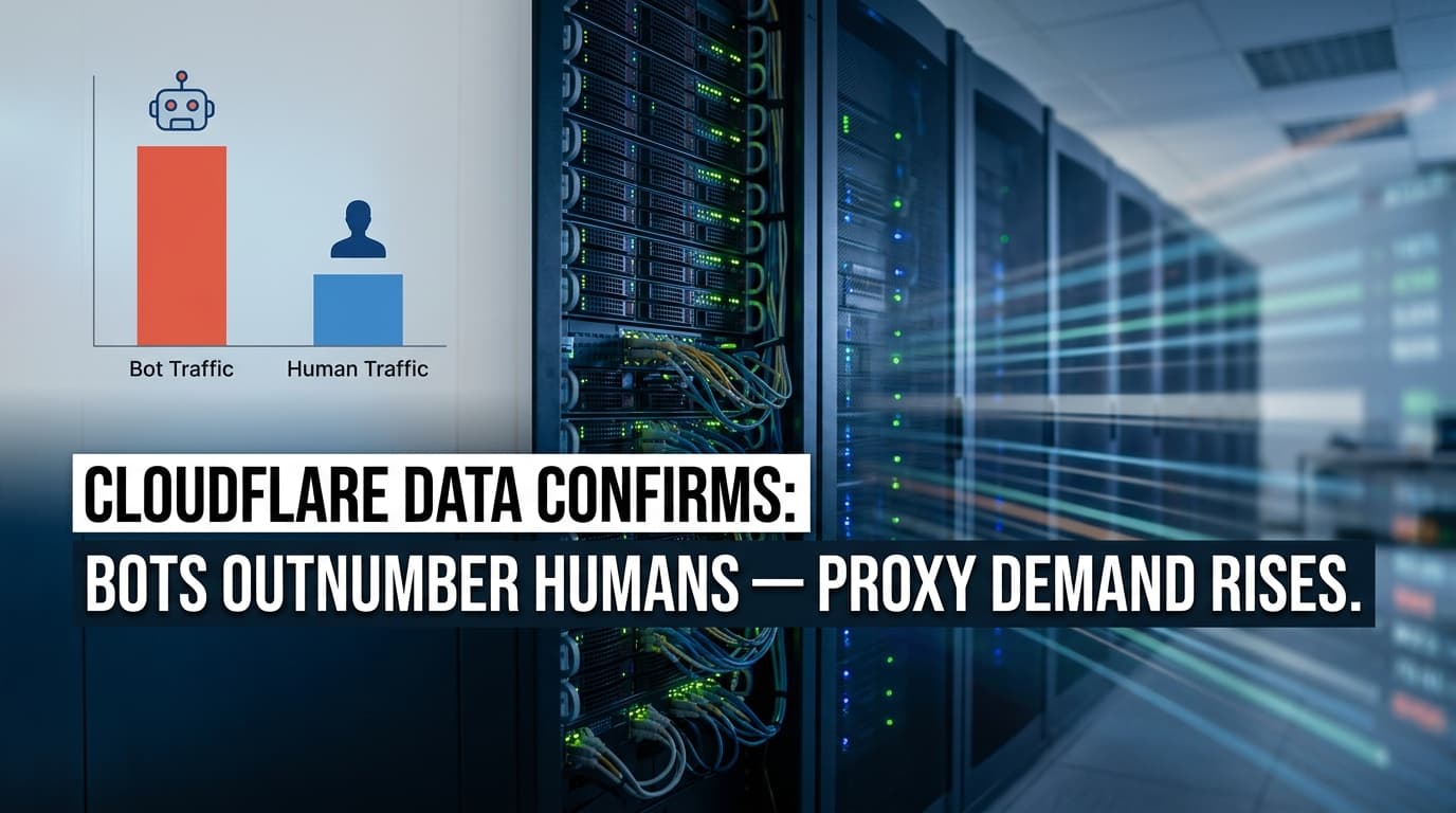 Cloudflare Data Confirms Bots Outnumber Humans — Proxy and Scraping Demand Is About to Surge Again