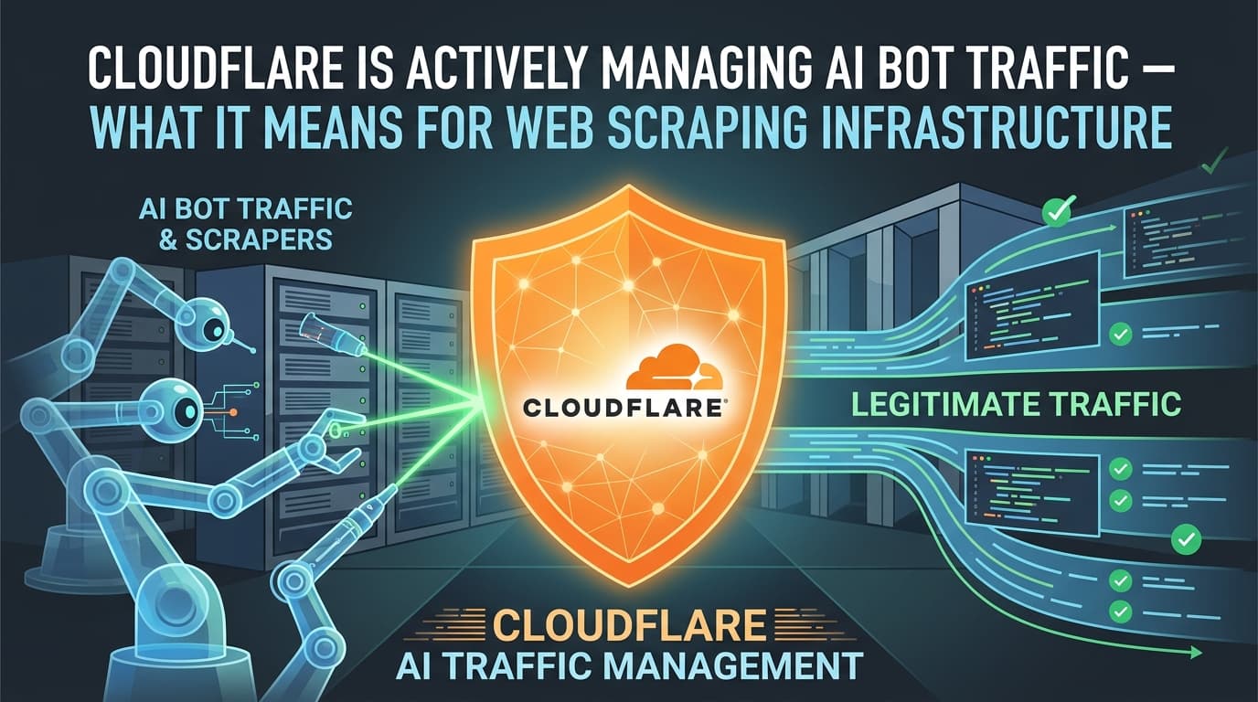 Cloudflare Is Actively Managing AI Bot Traffic — What It Means for Web Scraping Infrastructure