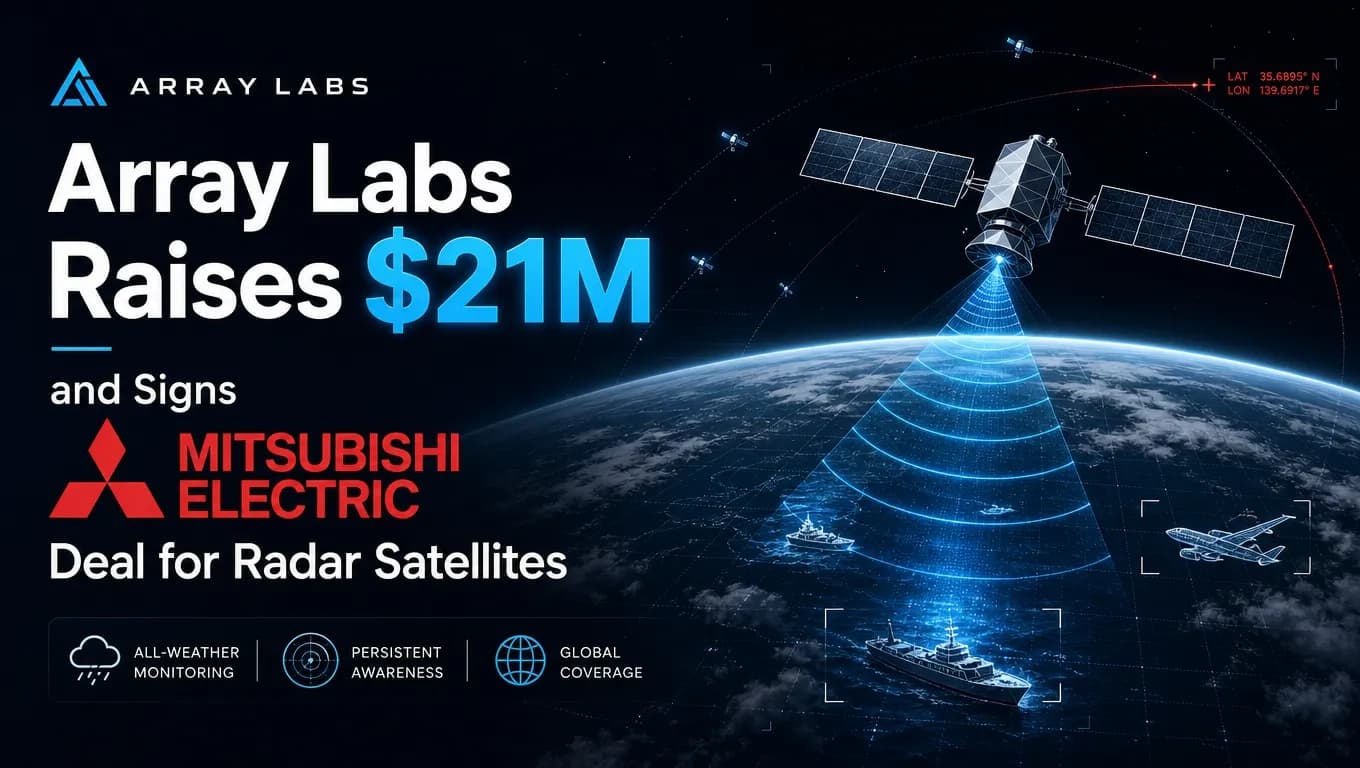 Array Labs Raises $21M and Signs Mitsubishi Electric Deal for Radar Satellites