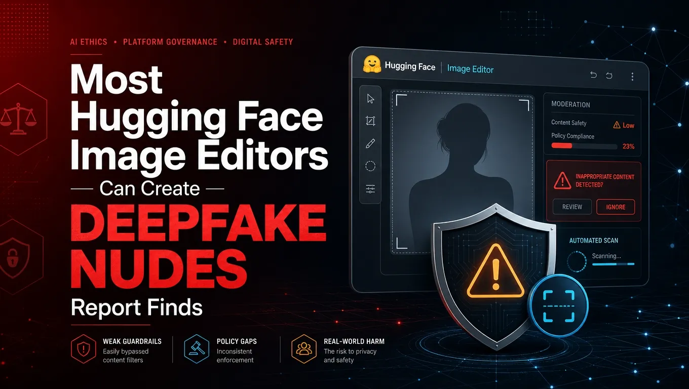 Most Hugging Face Image Editors Can Create Deepfake Nudes, Report Finds