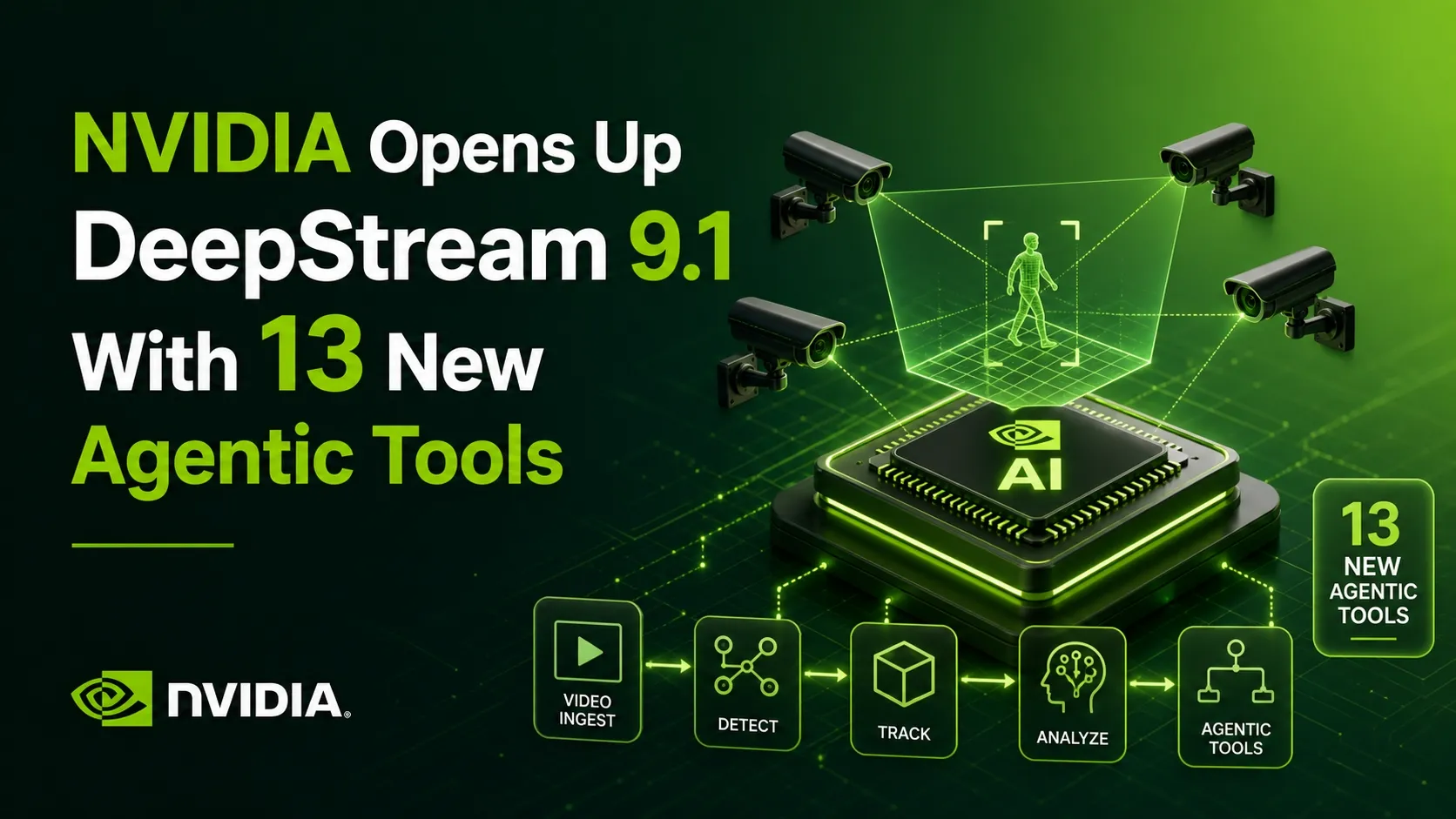 NVIDIA Opens Up DeepStream 9.1 With 13 New Agentic Tools